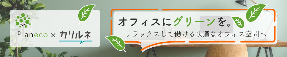 オフィスにグリーンを。リラックスして働ける快適なオフィス空間へ
